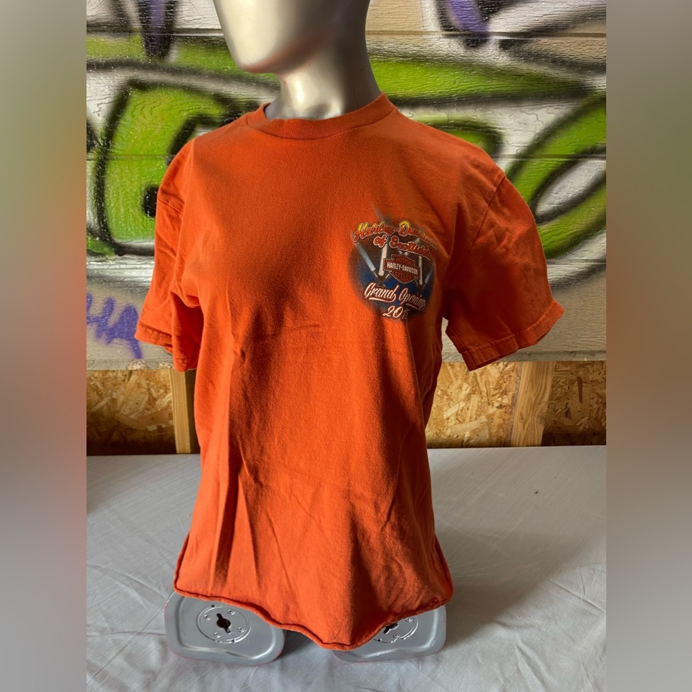 Orange Harley Davidson T-shirt, 2015, Scottsdale Arizona, Grand Opening, M